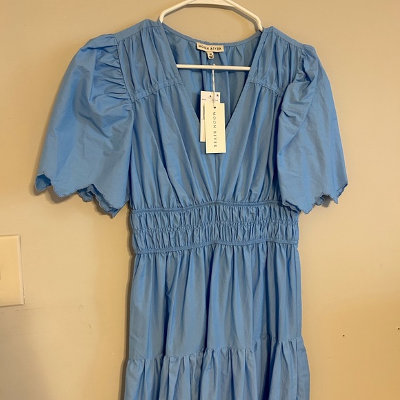 Anthropologie Moon River Light Blue Dress - Picture 3 of 8